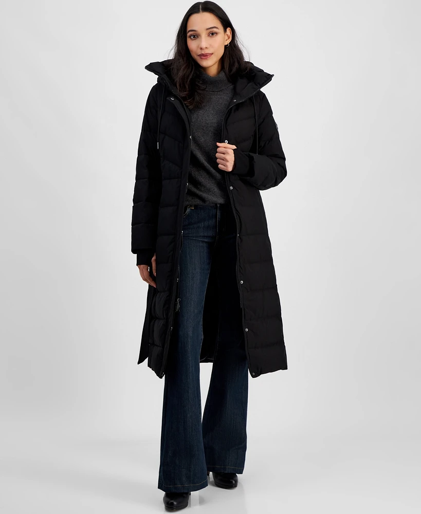 Michael Kors Women's Hooded Belted Puffer Coat