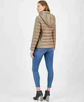 Michael Kors Petite Hooded Packable Down Puffer Coat, Created for Macy's