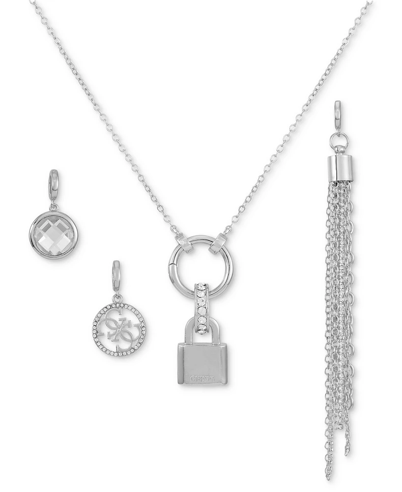 Guess 4-Pc. Interchangeable Charm 18" Pendant Necklace