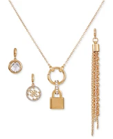 Guess 4-Pc. Interchangeable Charm 18" Pendant Necklace