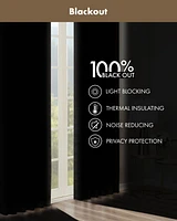 SunSmart Mirage Knitted Jacquard Damask Total blackout curtains for bedroom