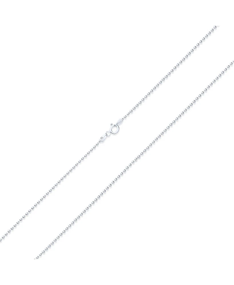 Bling Jewelry 180 Gauge Strong Shot Bead Ball .925 Sterling Silver Chain Necklace Nickle-Free 16 18 20 24 Inch