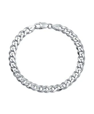 Bling Jewelry Mens Big Thick Solid Heavy Braid Rope Wheat Or Miami Cuban Curb Link Bracelet Unisex Plus Size .925 Sterling Silver Made In Italy 8 8.5 9 Inch