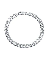 Bling Jewelry Mens Big Thick Solid Heavy Braid Rope Wheat Or Miami Cuban Curb Link Bracelet Unisex Plus Size .925 Sterling Silver Made In Italy 8 8.5 9 Inch