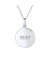 Bling Jewelry Round Disc Equestrian Inspirational Saying Quote Cz Horseshoe Pendant Necklace Western Jewelry For Women .925 Sterling Silver