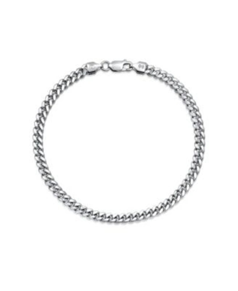 Bling Jewelry Mens Big Thick 5mm Solid Heavy Miami Cuban Curb Link Bracelet .925 Sterling Silver