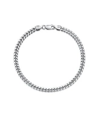 Bling Jewelry Mens Big Thick 5MM Solid Heavy Miami Cuban Curb Link Bracelet .925 Sterling Silver