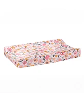 Lambs & Ivy Little Garden Ultra-Soft Pink Minky Floral Baby Changing Pad Cover