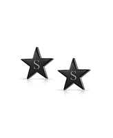 Bling Jewelry Unisex American Patriotic Celestial Rock Star Super Stars Stud Earrings For Men Women Stainless Steel 10MM