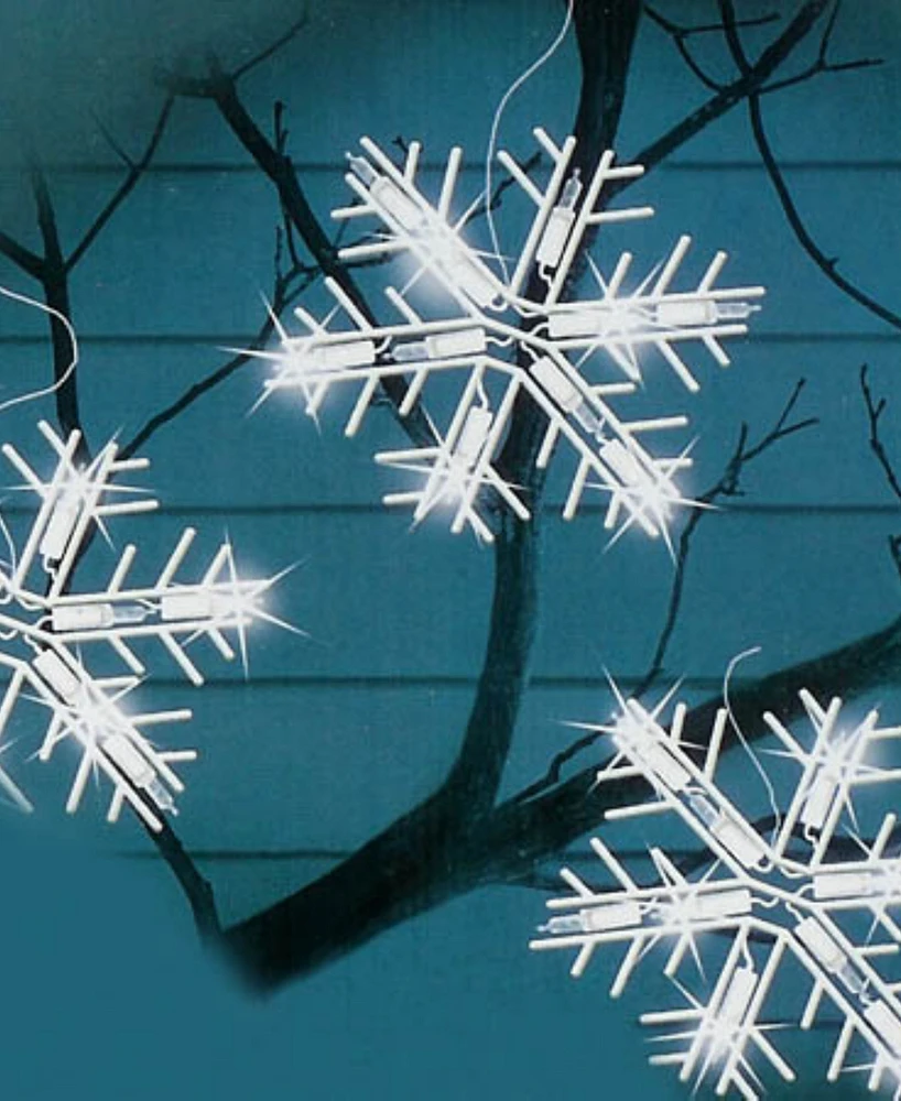 Northlight 100 Twinkling Snowflake Icicle Christmas Lights - 8.6 ft Wire