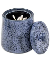 Lavender and Sage Blue Speckled Stoneware 3-Pc. Bathroom Accessory Set