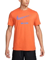 Nike Sportswear Men's Cotton Swoosh-Logo Crewneck T-Shirt