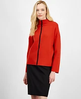 T Tahari Women's Funnel-Neck Sweater
