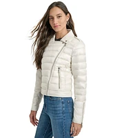 Dkny Jeans Women's Lightweight Zip-Front Puffer Jacket