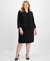 Le Suit Plus Cutout Kissing Jacket & Sheath Dress