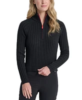 Dkny Sport Women's Half-Zip Mock Neck Top