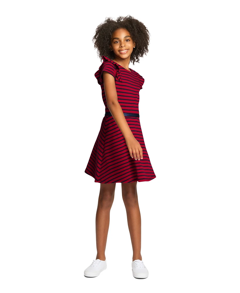 Tommy Hilfiger Toddler and Little Girls Stripe Ruffle Dress