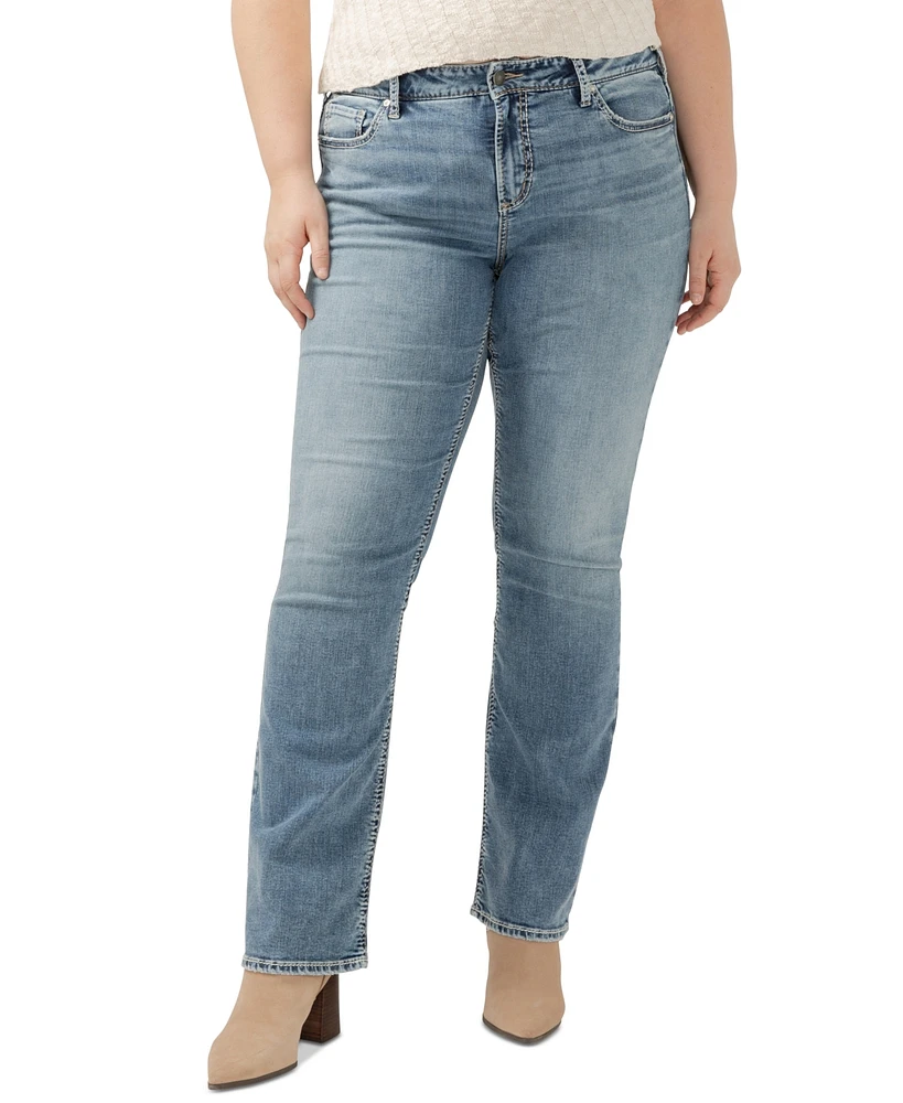 Silver Jeans Co. Plus Elyse Mid-Rise Comfort-Fit Slim Bootcut