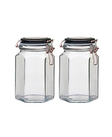 Amici Home Adler Glass Canister, Set of 2 - Medium