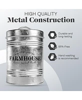 Amici Home Farmhouse Galvanized Metal Canister