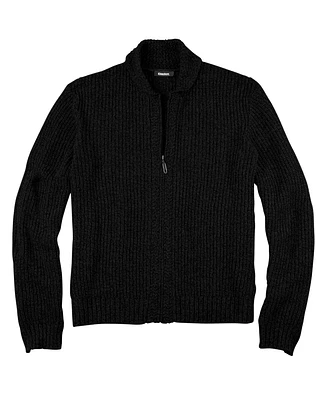 KingSize Tall Shaker Knit Zip-Front Cardigan