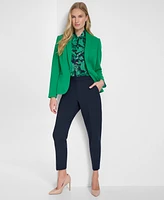 Tommy Hilfiger Women's Scuba Peak-Lapel Long-Sleeve Blazer