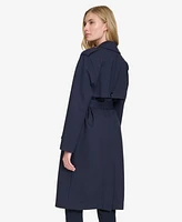 Tommy Hilfiger Women's Ponte Belted Long-Sleeve Trench Coat