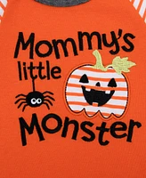 Baby Essentials Boy Mommy's Little Monster Footie & Cap, 2-Piece Set