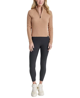 Dkny Sport Women's Half-Zip Mock Neck Top