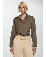 Mango Women's Concealed Button Shirt