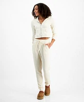 Self Esteem Zippered Hoodie Ribbed Jogger Pants