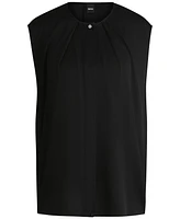 Boss by Hugo Women's Fitted Sleeveless Silk Blouse