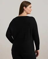 Lauren Ralph Plus Dolman-Sleeve Sweater