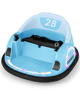 Costway 12V Electric 360° Spin Car Toy Ride on Bumper for Toddlers with Remote Control