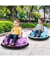 Costway 12V Electric 360° Spin Car Toy Ride on Bumper for Toddlers with Remote Control