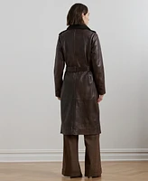 Lauren Ralph Lauren Women's Belted Burnished Lambskin Trench Coat