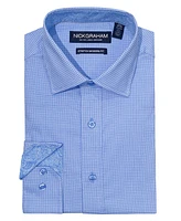 Nick Graham Men's Modern Fit Zig Zag Non-solid Dress Shirt