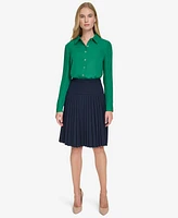 Tommy Hilfiger Women's Pleat-Sleeve Button-Front Shirt