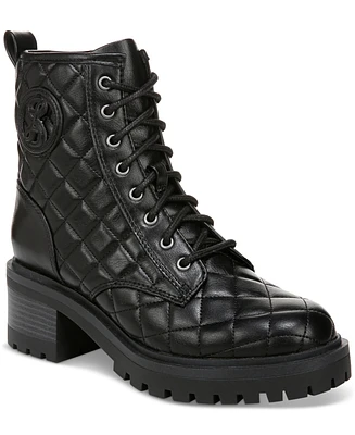 Sam and Libby Women's Otis Quilted Lug Sole Lace Up Combat Boots