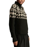 Lucky Brand Women's Fairisle Mock-Neck Long-Sleeve Sweater