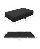 Best Choice Products 10ftx4ftx2in Folding Gymnastics Mat 4-Panel Exercise Workout Floor Mats w/ Handles