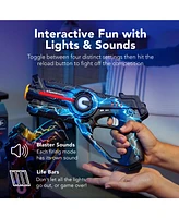 Best Choice Products Set of 4 Rechargeable Laser Tag Blasters, No Vests Needed w/ Docking Station, 4 Settings