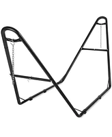 Best Choice Products Outdoor Adjustable Steel Hammock Stand for 9-14ft Hammocks w/ Hooks, Carrying Bag, 450lb Capacity