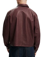 Cotton On Men's Artificial Leather Harrington Jacket