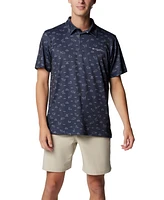 Columbia Men's Printed Short Sleeve Performance Polo Shirt