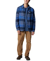 Columbia Men's Windward Ii Snap-Front Sherpa Lined Plaid Shirt Jacket