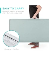 Best Choice Products 4in Thick Folding Portable Seafoam Mattress Topper w/ Carry Case