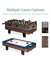 Best Choice Products 11-in-1 Kids Combo Game Set w/ Ping Pong, Foosball, Air Hockey, 5 Accessory Bags