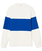 Frank And Oak Men's Relaxed Fit Long Sleeve Rugby Stripe Crewneck Sweater