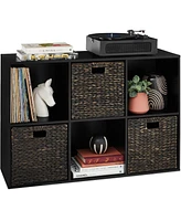 Best Choice Products 6-Cube Bookshelf, 13.5in Display Storage System, Organizer w/ Removable Back Panels